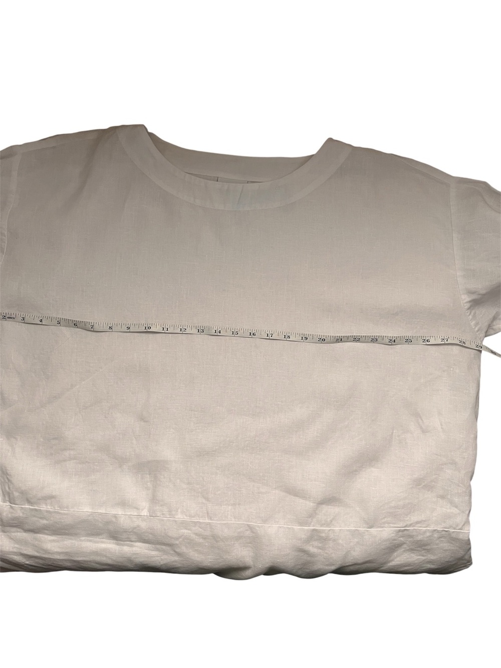 J. Jill PureJill 100% White Linen Boatneck Tunic Half Sleeve 2X - Picture 8 of 9